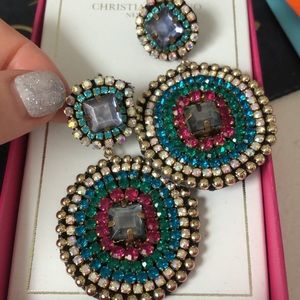 Glitz beaded statement earrings
